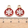 Christmas Alloy Enamel Pendants X-ENAM-D047-17G-03-4