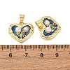 Flower Brass Enamel Pendants LS-KK-D390-17G-05-3