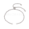 304 Stainless Steel Singapore Chain Slider Bracelet Making AJEW-JB01328-02-1