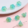 10Pcs Gradient Color Transparent Glass Bead Caps PW-WG464DA-24-1