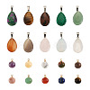 40Pcs 20 Style Natural & Synthetic Gemstone Pendants G-PJ0001-01-2