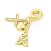 Brass Micro Pave Cubic Zirconia Pendants KK-D325-17G-2