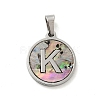304 Stainless Steel with Paua Shell Pendants STAS-G268-02K-P-2