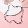 Natural Fluorite Chip Beaded Necklace NJEW-JN04615-11-2