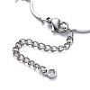 304 Stainless Steel Scalloped Bar Link Chain Anklets X-AJEW-AN00323-4