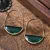 Brass Hoop Earrings X-EJEW-T007-04G-01-NF-2