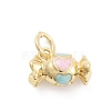 Rack Plating Brass Enamel Charms X-KK-G512-19D-G-1