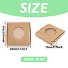 Square Kraft Paper Jewelry Storage Boxes CON-TAC0001-04A-11