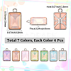 28Pcs 7 Colors Alloy Glass Pendants FIND-SC0015-31P-2