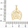 Brass Micro Pave Clear Cubic Zirconia Pendants KK-D258-17G-3