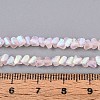 Frosted Transparent Glass Beads Strands GLAA-N054-4mm-02-4