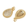 Brass Micro Pave Cubic Zirconia Pendants KK-S526-02G-2
