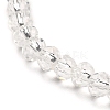 Faceted Glass Rondelle Beads Stretch Bracelet for Kid BJEW-JB06807-22-3