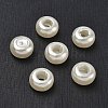ABS Plastic Imitation Pearl Rondelle Large Hole European Beads MACR-S256-A41-2