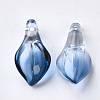 Two Tone Transparent Spray Painted Glass Pendants X-GLAA-S054-007D-01-2