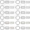 180Pcs 3 Styles Zinc Alloy Slider Buckles IFIN-NB0001-36-1