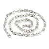 304 Stainless Steel Rope Chain Necklaces NJEW-I245-07E-P-2