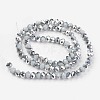 Electroplate Opaque Glass Beads Strands EGLA-A034-P8mm-M09-2