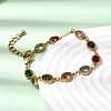 304 Stainless Steel Link Chain Bracelets for Women BJEW-A093-01B-G-2