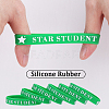 Word Star Student Silicone Cord Bracelet Wristband BJEW-WH0018-49D-6