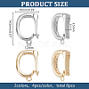 8Pcs 2 Colors Rack Plating Brass Micro Pave Clear Cubic Zirconia Fold Over Clasps FIND-PH0020-88-2