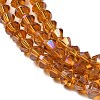 Transparent Electroplate Glass Beads Strands GLAA-F029-3mm-A28-3