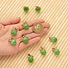 10Pcs Apple Gemstone Charm Pendant Crystal Quartz Healing Natural Stone Pendants Opal Buckle for Jewelry Necklace Earring Making Crafts JX526G-1