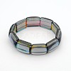 Rectangle Electroplate Glass Bead Stretch Bracelets BJEW-J118-A01-1
