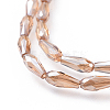 Electroplate Glass Beads Strands X-EGLA-L015-PL-A02-2