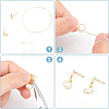 BENECREAT 18Pcs 3 Style Brass Cubic Zirconia Stud Earring Findings with Loop KK-BC0007-99-3