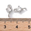 Rack Plating Brass Pave Clear Cubic Zirconia Connector Charms KK-Z039-39P-3