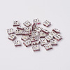 Brass Rhinestone Spacer Beads RB-A013-6x6-10S-2