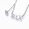 304 Stainless Steel Pendant Necklaces NJEW-O104-03P-2