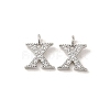 Initial Letter Brass Micro Pave Cubic Zirconia Pendants ZIRC-F008-X-1