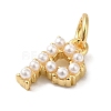 Rack Plating Brass with ABS Plastic Imitation Pearl Charms KK-B092-30P-G-2
