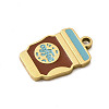 304 Stainless Steel Enamel Pendants STAS-I336-01G-01-2