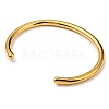 Ion Plating(IP) 304 Stainless Steel Simple Thin Cuff Bangles X-BJEW-P296-02G-2