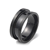 201 Stainless Steel Grooved Finger Ring RJEW-WH0004-32A-EB-1