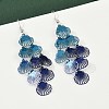 430 Stainless Steel Shell Shape Dangle Earrings EJEW-A137-03P-01-2