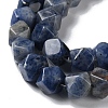 Natural Sodalite Star Cut Round Beads Strands G-M418-C05-01-4