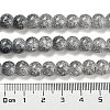 Spray Painted Crackle Glass Beads Strands DGLA-C002-8mm-02-5