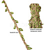  Jewelry 4 Bundles 4 Colors Hemp Rope with Polyester Green Leaf OCOR-PJ0001-006-3