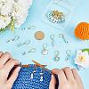 24Pcs Alloy Enamel Pendant Locking Stitch Markers HJEW-HY00116-3