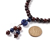 Wood & Lapis Lazuli Beads Necklaces NJEW-JN04134-3