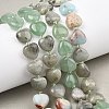 Gradient Color Synthetic Shoushan Stone & Natural Peace Jade & Green Aventurine & Labradorite Beads Strands G-B185-A05-2