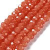 Baking Paint Imitation Jade Glass Bead Strands DGLA-A034-J4MM-A12-1