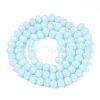 Opaque Solid Color Imitation Jade Glass Beads Strands EGLA-A044-P2mm-D06-2
