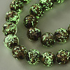 Handmade Gold Sand Lampwork Beads Strands LAMP-T007-06B-3