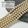 Eco-Friendly  Dyed Glass Pearl Round Bead Strands X-HY-A002-8mm-RB021-3
