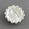Shining Flower Alloy Grade A Crystal Rhinestone Slide Charms Beads X-RB-R008-07-2